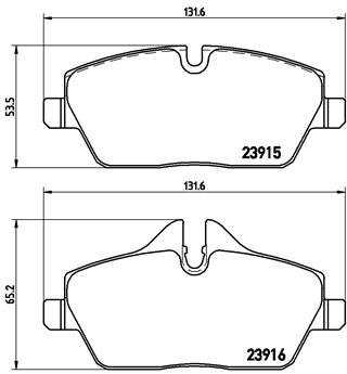 

BREMBO Sada brzdových destiček P 06 034