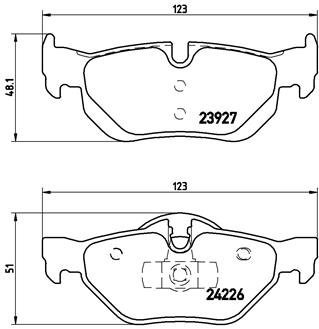 

BREMBO Sada brzdových destiček P 06 038X