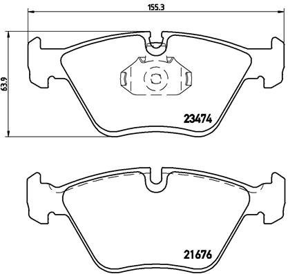 

BREMBO Sada brzdových destiček P 06 042