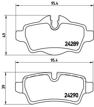 

BREMBO Sada brzdových destiček P 06 052