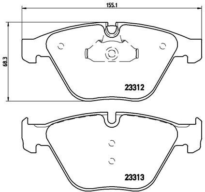 

BREMBO Sada brzdových destiček P 06 054