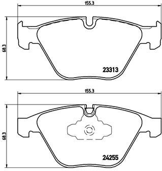 

BREMBO Sada brzdových destiček P 06 055