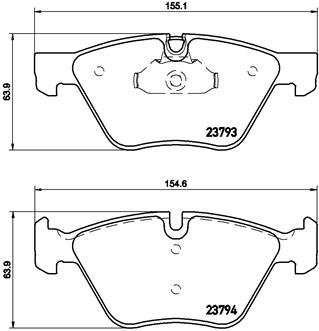 

BREMBO Sada brzdových destiček P 06 057X