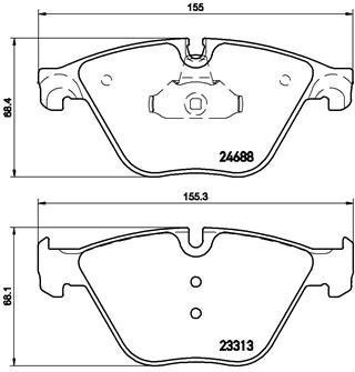 

BREMBO Sada brzdových destiček P 06 074