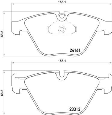 

BREMBO Sada brzdových destiček P 06 081