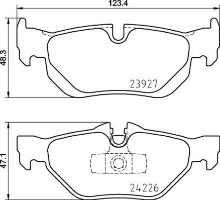 

BREMBO Sada brzdových destiček P 06 105