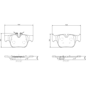 

BREMBO Sada brzdových destiček P 06 117