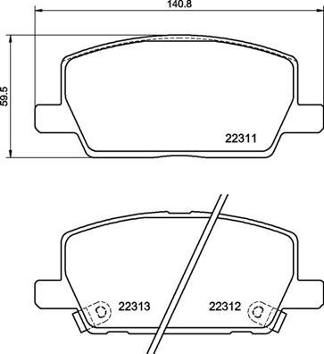 

BREMBO Sada brzdových destiček P 07 012