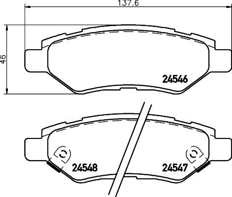 

BREMBO Sada brzdových destiček P 09 014