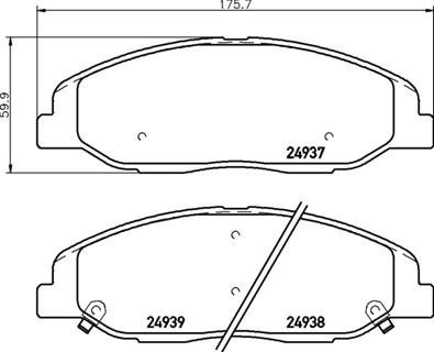 

BREMBO Sada brzdových destiček P 09 016
