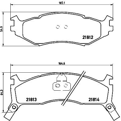 

BREMBO Sada brzdových destiček P 11 006