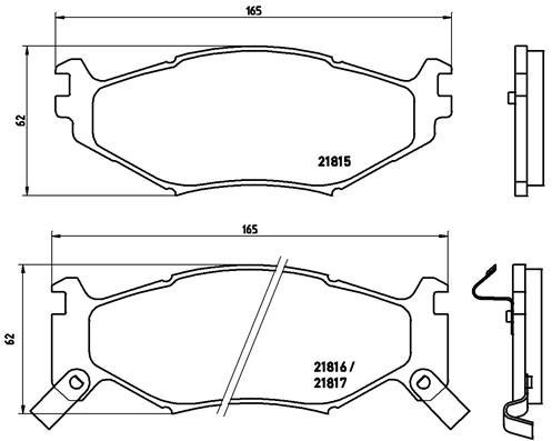 

BREMBO Sada brzdových destiček P 11 007