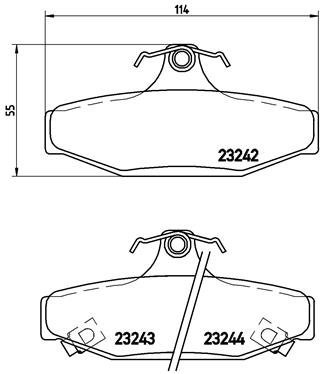 

BREMBO Sada brzdových destiček P 15 004