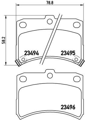 

BREMBO Sada brzdových destiček P 16 009