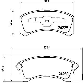

BREMBO Sada brzdových destiček P 16 011