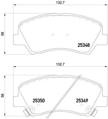

BREMBO Sada brzdových destiček P 18 025