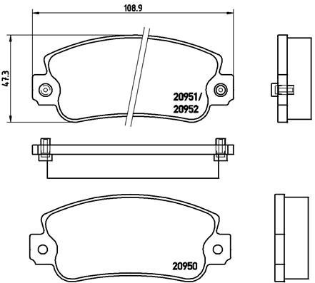 

BREMBO Sada brzdových destiček P 23 013