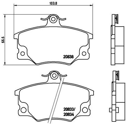 

BREMBO Sada brzdových destiček P 23 017