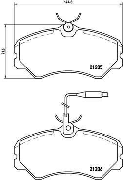

BREMBO Sada brzdových destiček P 23 023