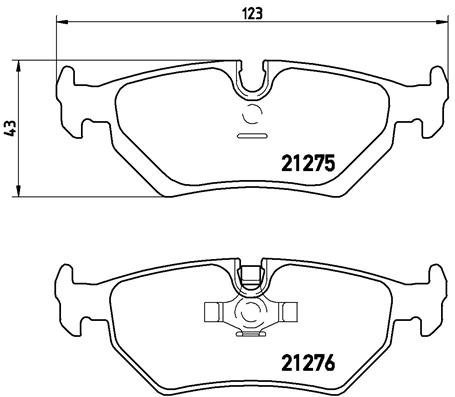 

BREMBO Sada brzdových destiček P 23 062