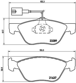 

BREMBO Sada brzdových destiček P 23 077