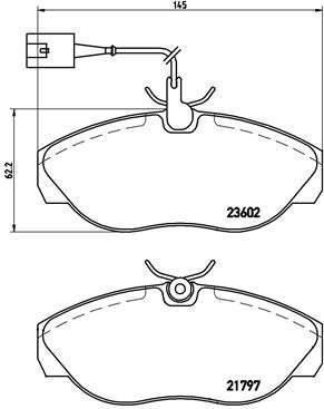 

BREMBO Sada brzdových destiček P 23 083