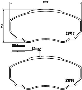 

BREMBO Sada brzdových destiček P 23 091