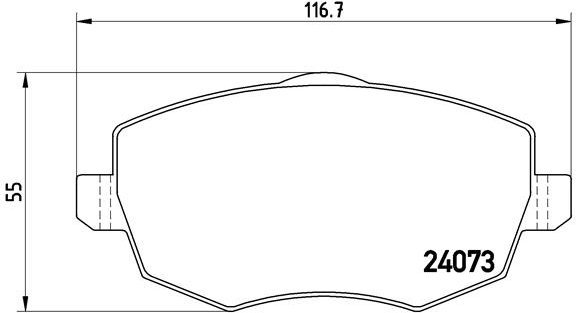 

BREMBO Sada brzdových destiček P 23 095