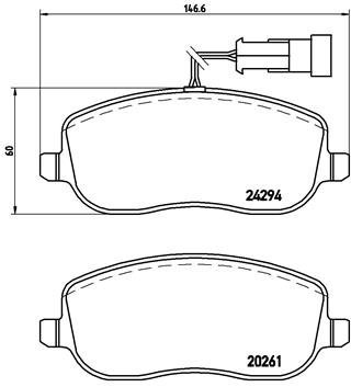 

BREMBO Sada brzdových destiček P 23 100