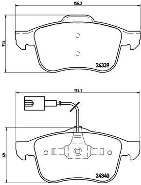 

BREMBO Sada brzdových destiček P 23 103