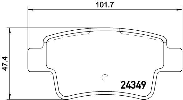 

BREMBO Sada brzdových destiček P 23 104
