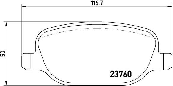 

BREMBO Sada brzdových destiček P 23 109