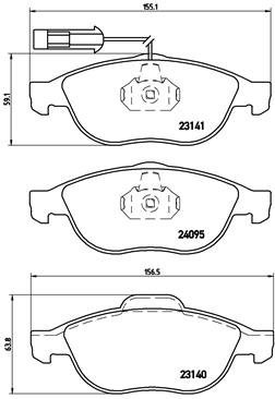 

BREMBO Sada brzdových destiček P 23 114