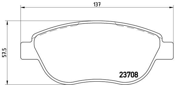 

BREMBO Sada brzdových destiček P 23 119