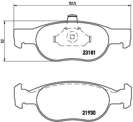 

BREMBO Sada brzdových destiček P 23 125