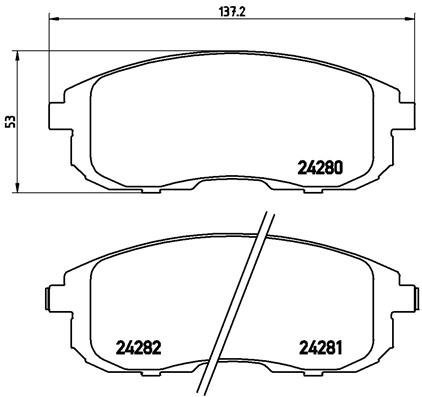 

BREMBO Sada brzdových destiček P 23 126
