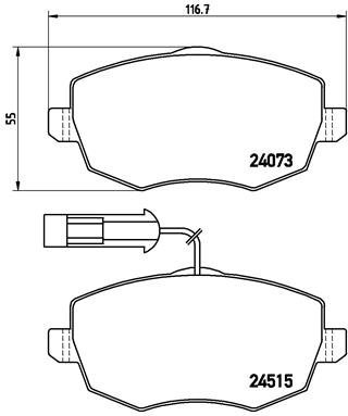 

BREMBO Sada brzdových destiček P 23 127