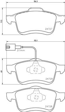 

BREMBO Sada brzdových destiček P 23 130