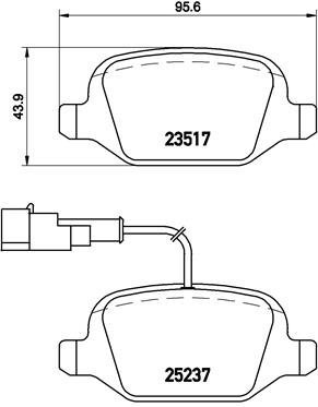 

BREMBO Sada brzdových destiček P 23 131