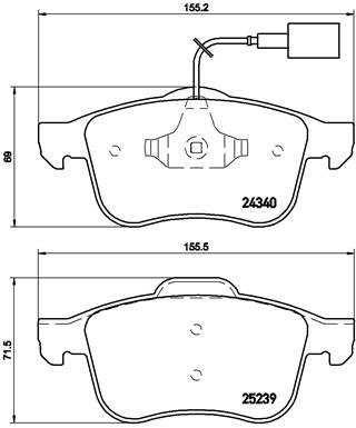 

BREMBO Sada brzdových destiček P 23 132