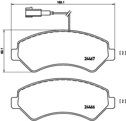

BREMBO Sada brzdových destiček P 23 136