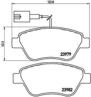 

BREMBO Sada brzdových destiček P 23 140