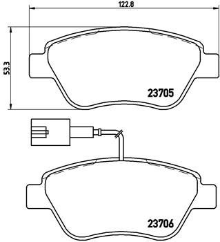 

BREMBO Brzdové destičky P 23 141X