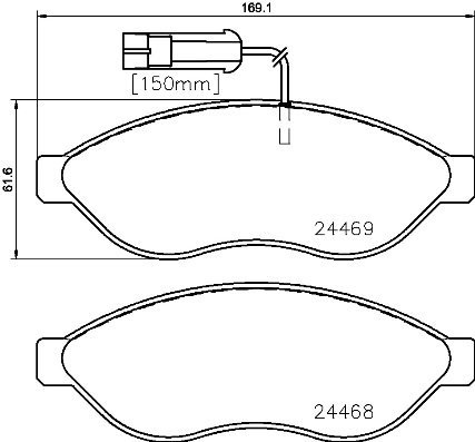 

BREMBO Sada brzdových destiček P 23 143