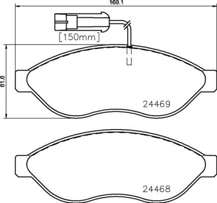

BREMBO Sada brzdových destiček P 23 144