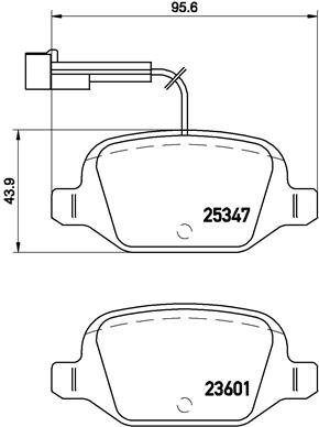 

BREMBO Sada brzdových destiček P 23 146