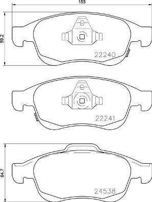 

BREMBO Sada brzdových destiček P 23 165