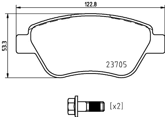 

BREMBO Sada brzdových destiček P 23 169