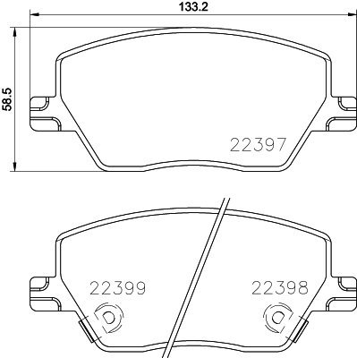 

BREMBO Sada brzdových destiček P 23 170