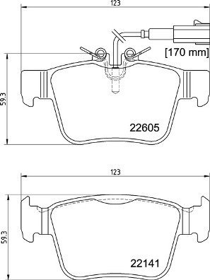 

BREMBO Sada brzdových destiček P 23 180